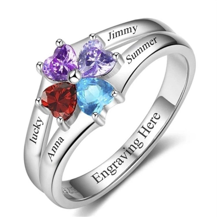 750985246840.jpg Lovers Rings Silver Rings Female And Male Pair Gift Lettering - Image 1